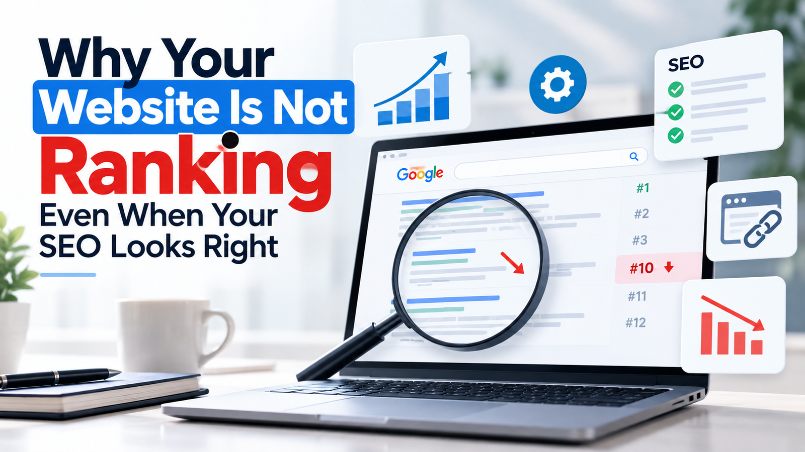 Website not ranking despite SEO optimization and search ranking analysis